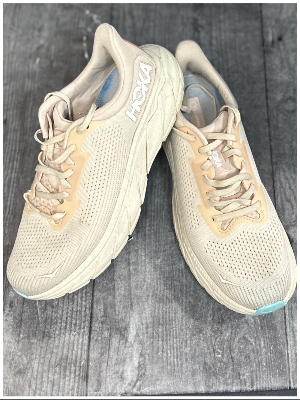 Hoka Arahi 7 Women's Running Shoes Vanilla/Cream Mesh [S5091]
